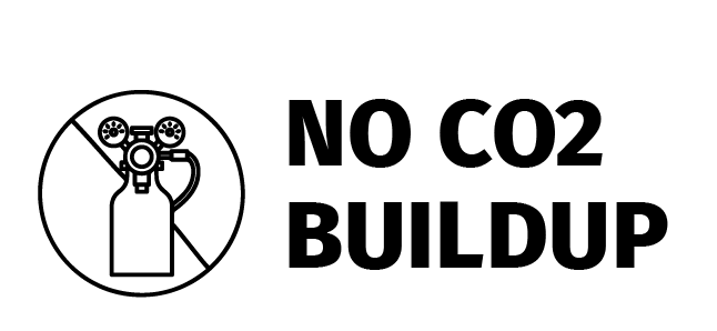 No Co2 buildup icon